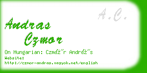andras czmor business card